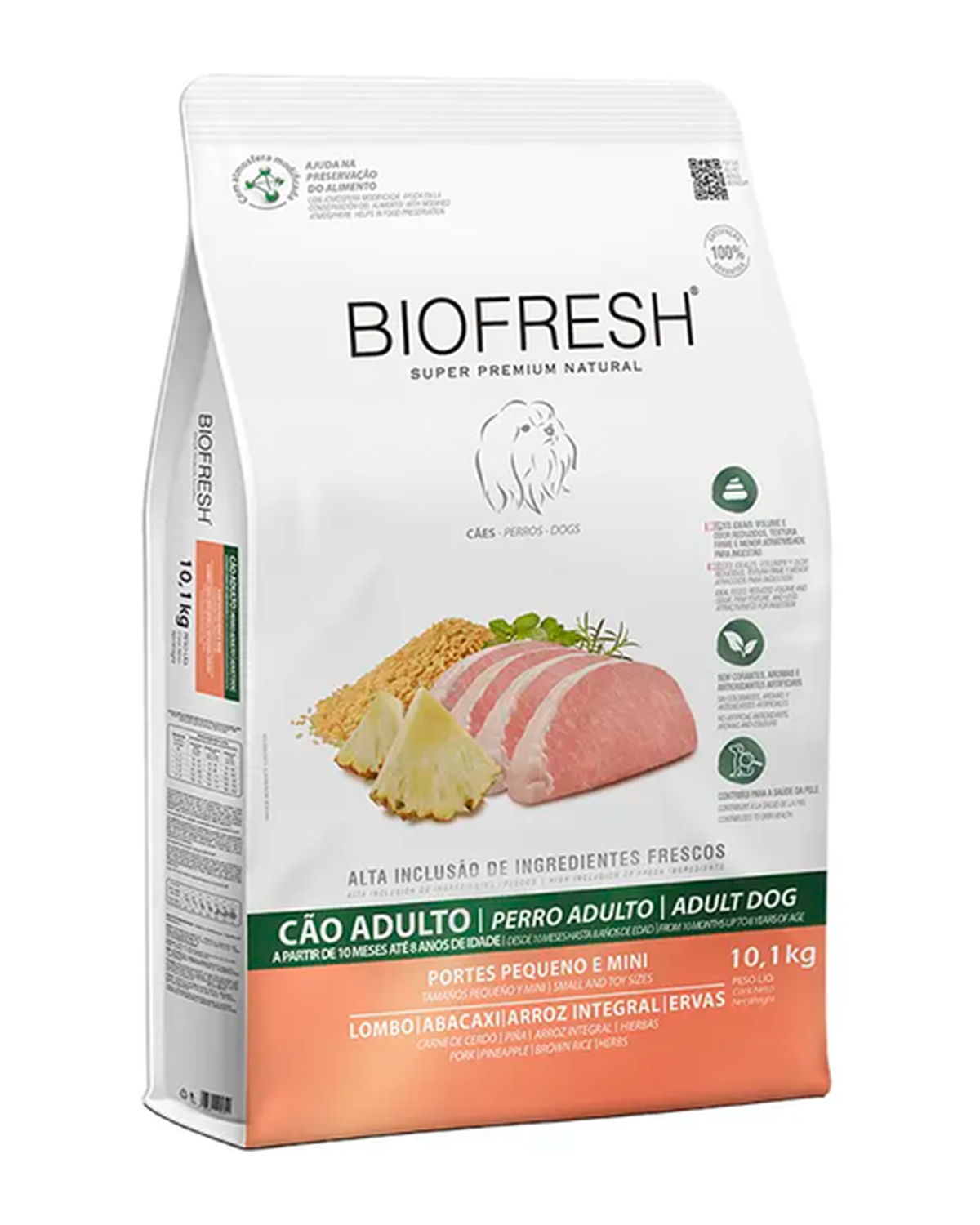 Biofresh Adultos Razas Pequeñas y Mini Carne de Cerdo y Piña 3 kg