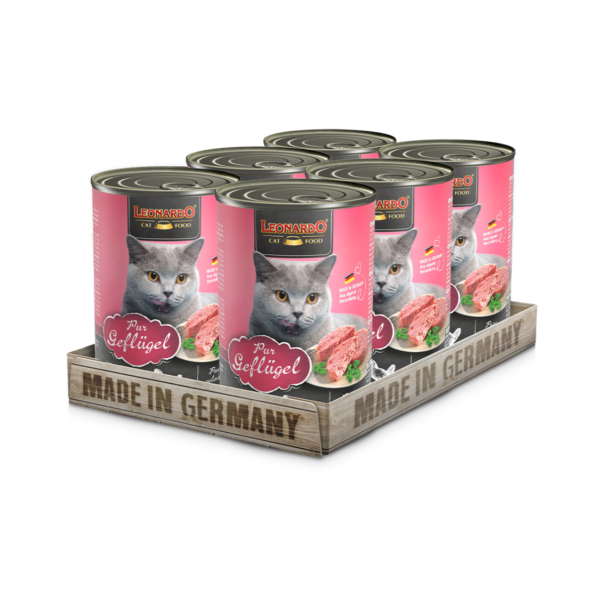 Lata QS para Gatos Leonardo Ave 400 gr