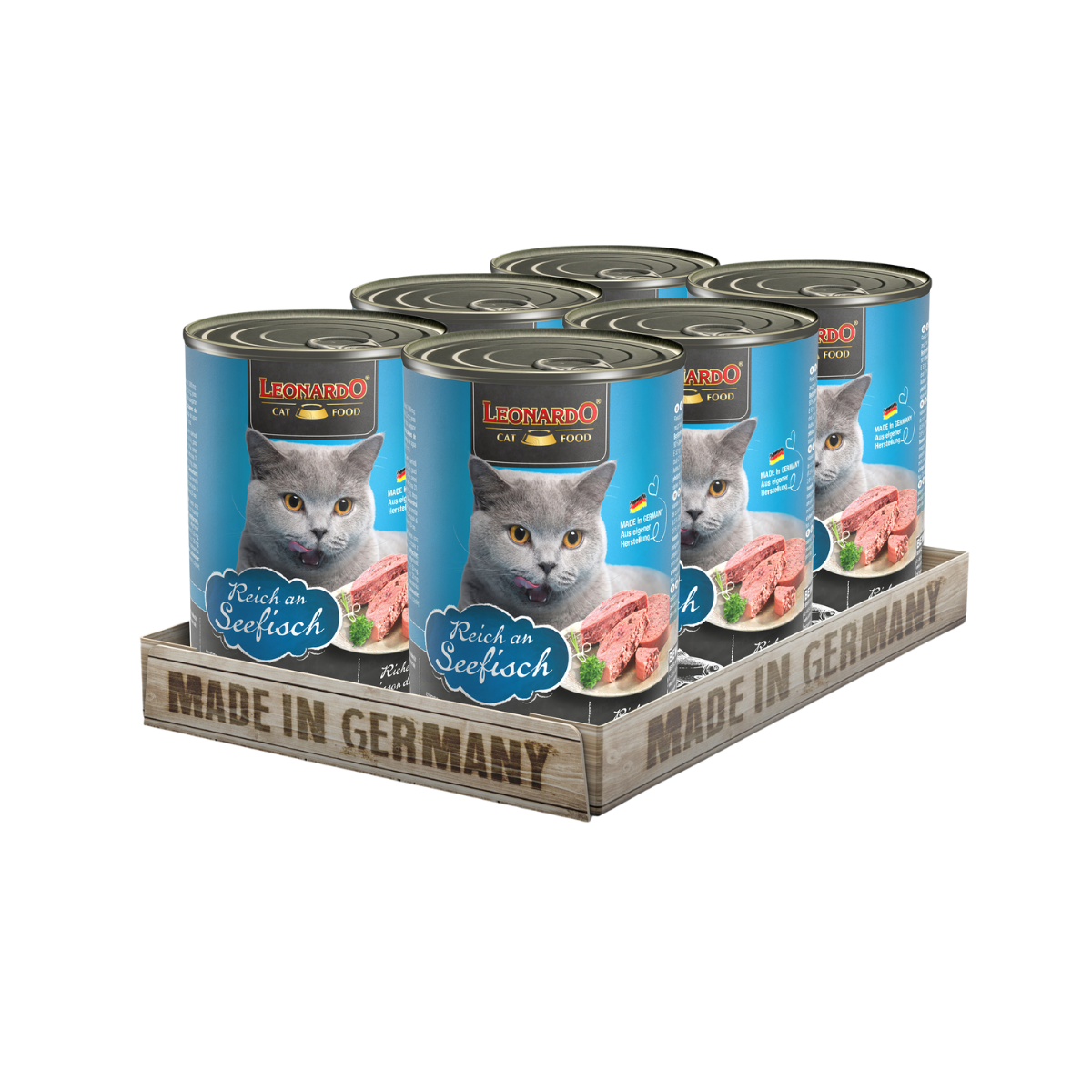 Lata QS para Gatos Leonardo Pescado 400 gr