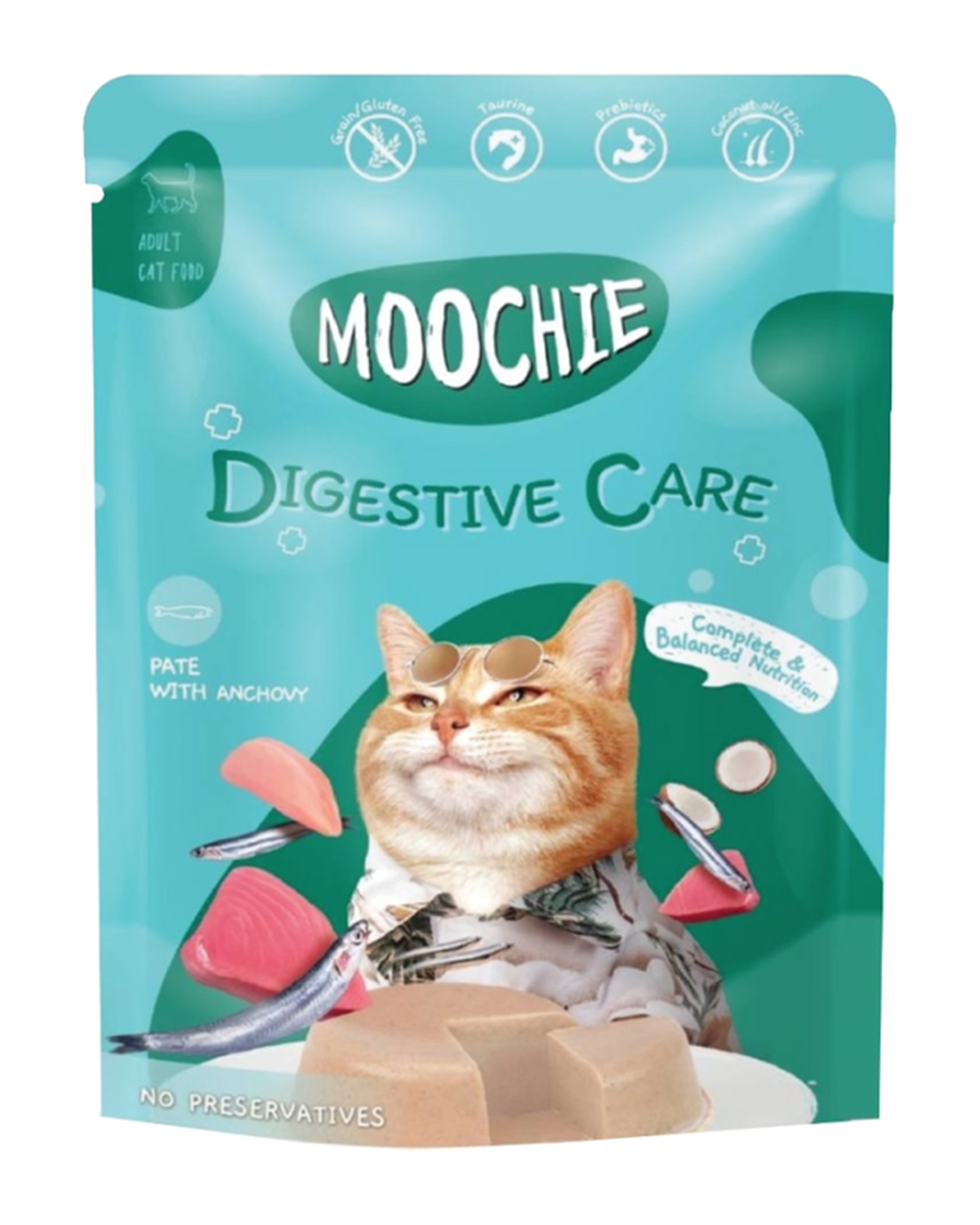 Moochie Cat Digestive Care Gato Anchoa 70 g