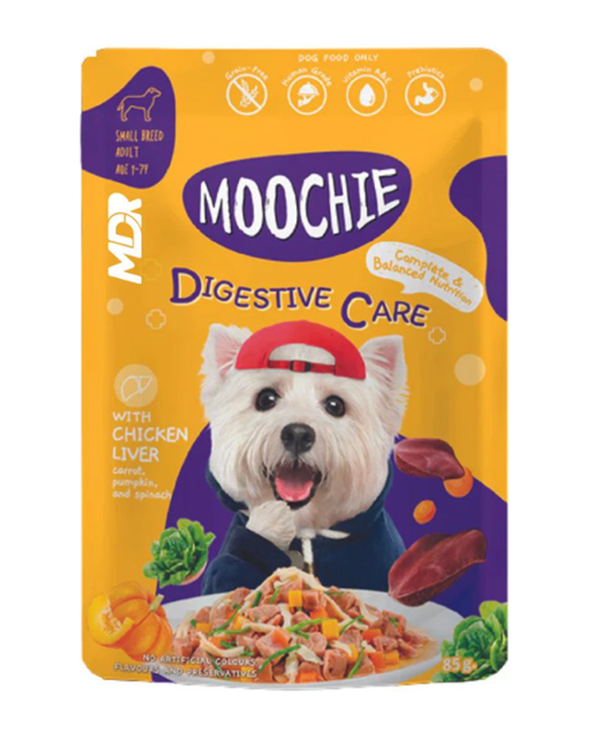 Moochie Dog Digestive Care Adulto Hígado de Pollo 85 g