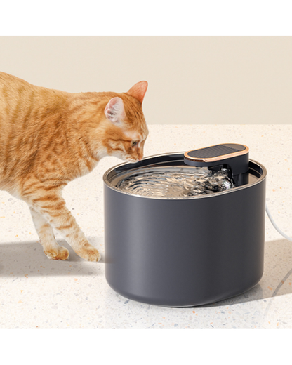 Fuente de agua automática silenciosa para mascotas de 3 litros - color gris