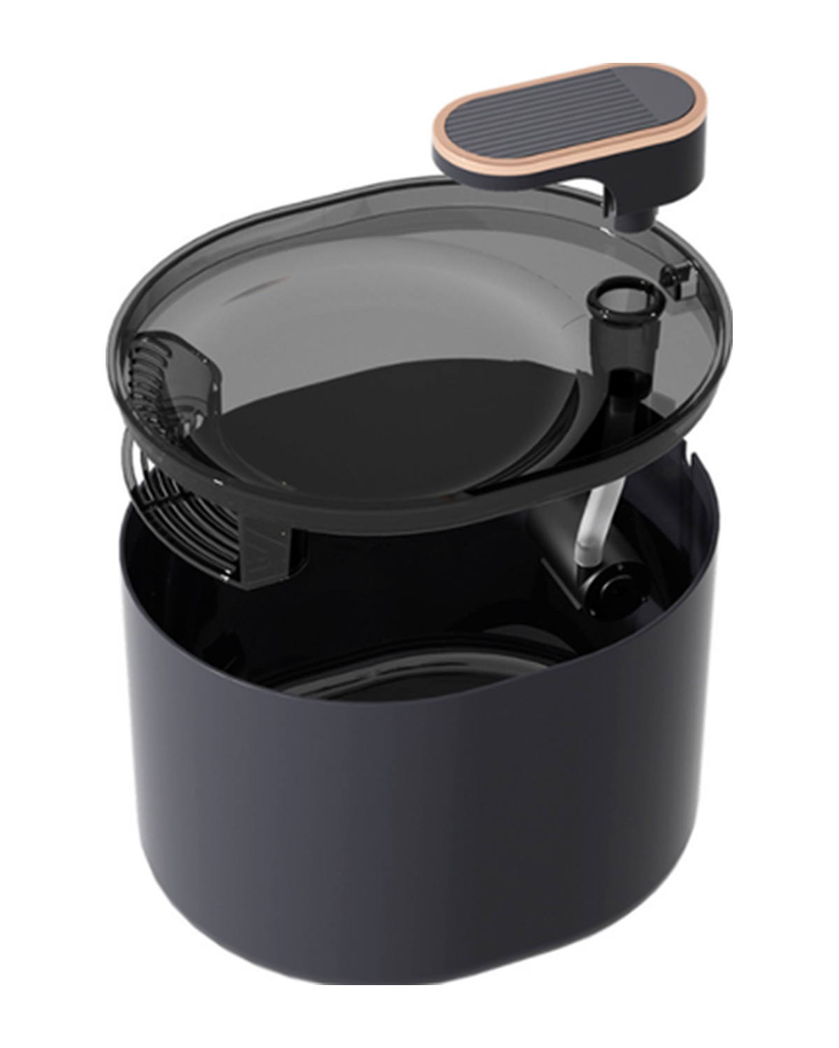 Fuente de agua automática silenciosa para mascotas de 3 litros - color gris