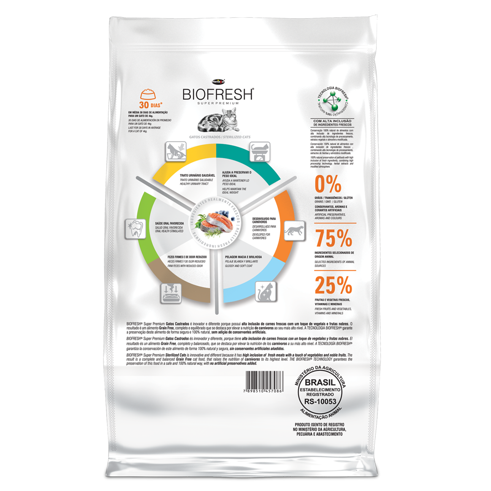 Biofresh Gatos Adultos Castrados 1,5 kg
