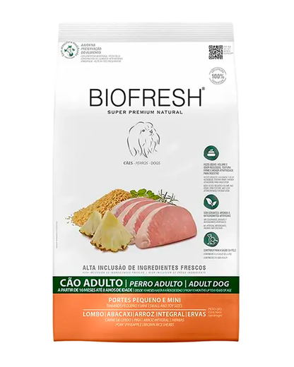 Biofresh Adultos Razas Pequeñas y Mini Carne de Cerdo y Piña 3 kg