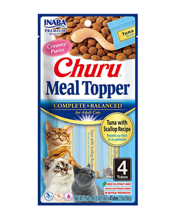 Churu Meal Topper Atún y Ostiones - 4 tubos - 56 g - USA 902