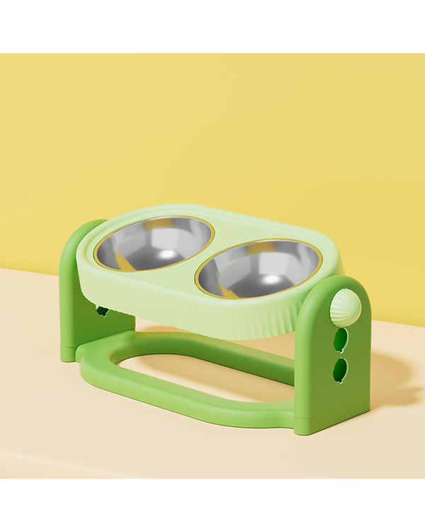 Comedero doble ajustable para mascotas de 40 x 18 x 16 cm