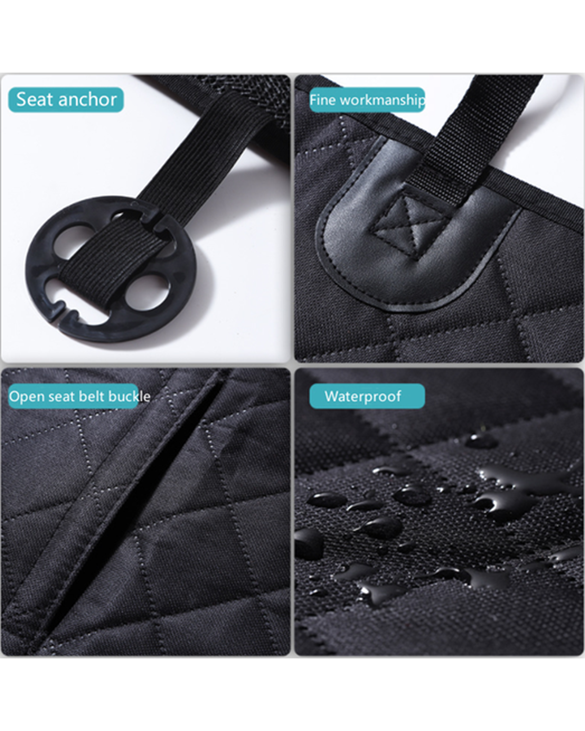 Protector de asiento trasero de auto para perros 137 x 147 cm