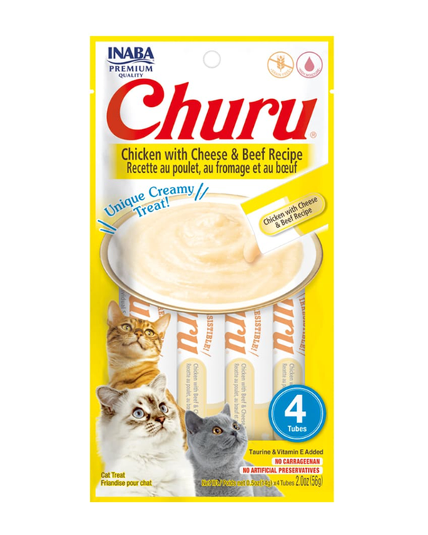 Churu Pollo con Queso y Vacuno - 4 tubos - 56 g - USA 670