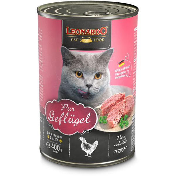 Lata QS para Gatos Leonardo Ave 400 gr
