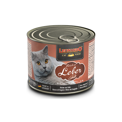 Lata QS para Gatos Leonardo Hígado 200 gr