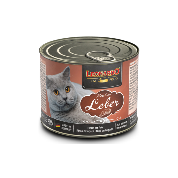 Lata QS para Gatos Leonardo Hígado 200 gr