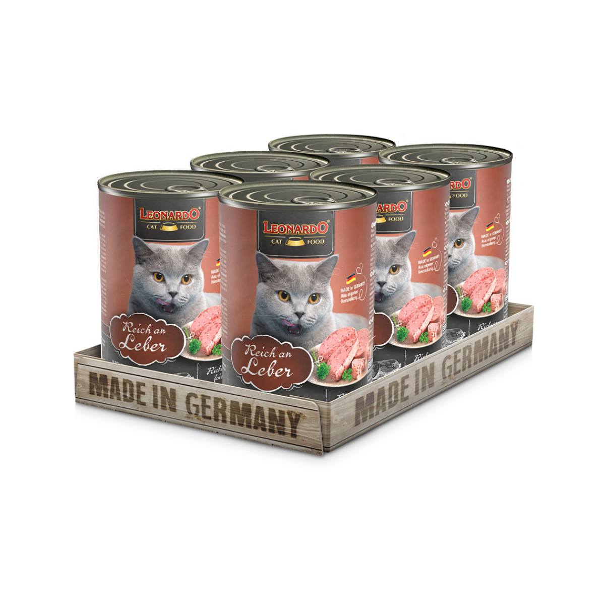 Lata QS para Gatos Leonardo Hígado 400 gr