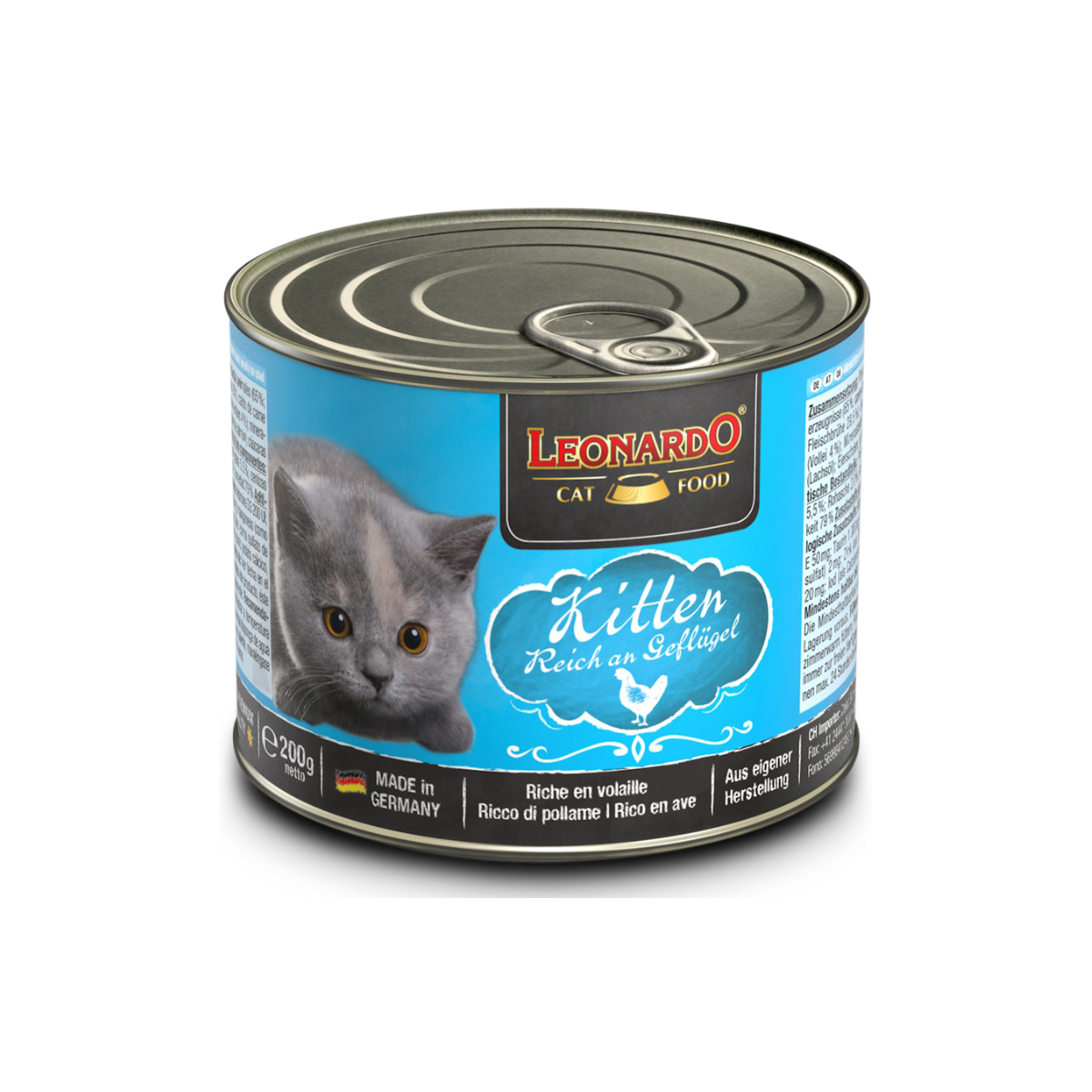 Lata QS para Gatos Leonardo Kitten 200 gr