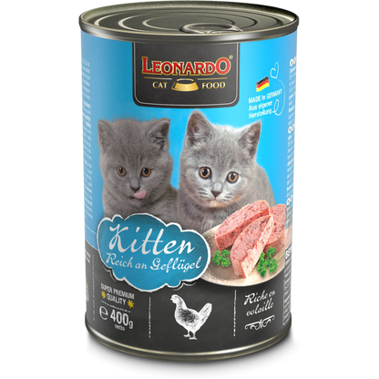 Lata QS para Gatos Leonardo Kitten 400 gr
