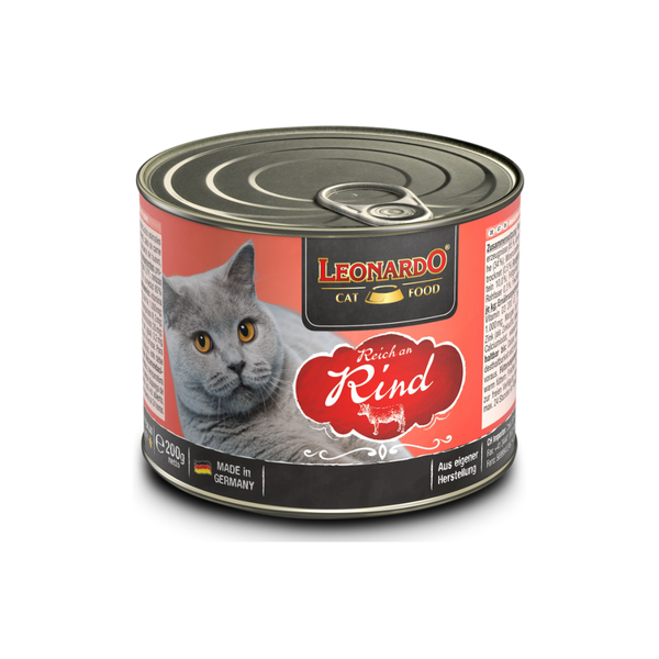 Lata QS para Gatos Leonardo Ternera 200 gr