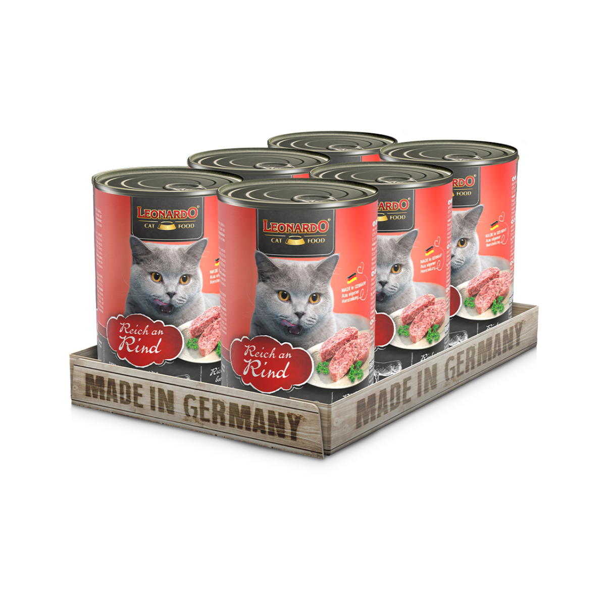 Lata QS para Gatos Leonardo Ternera 400 gr