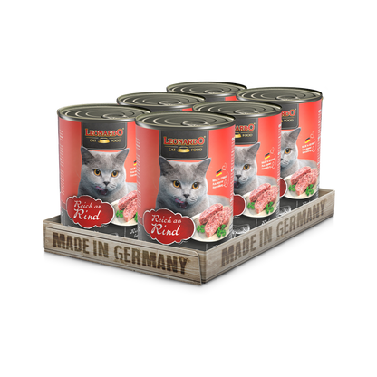 Lata QS para Gatos Leonardo Ternera 400 gr