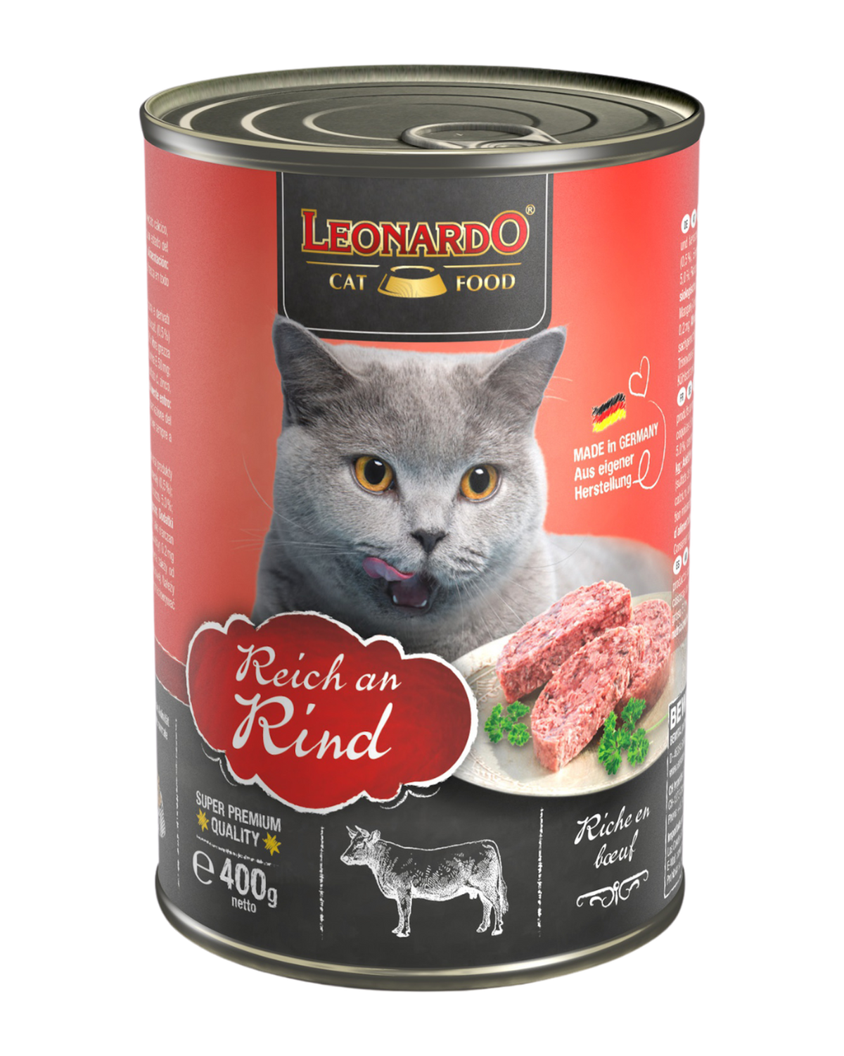 Lata QS Leonardo Ternera 400 gr