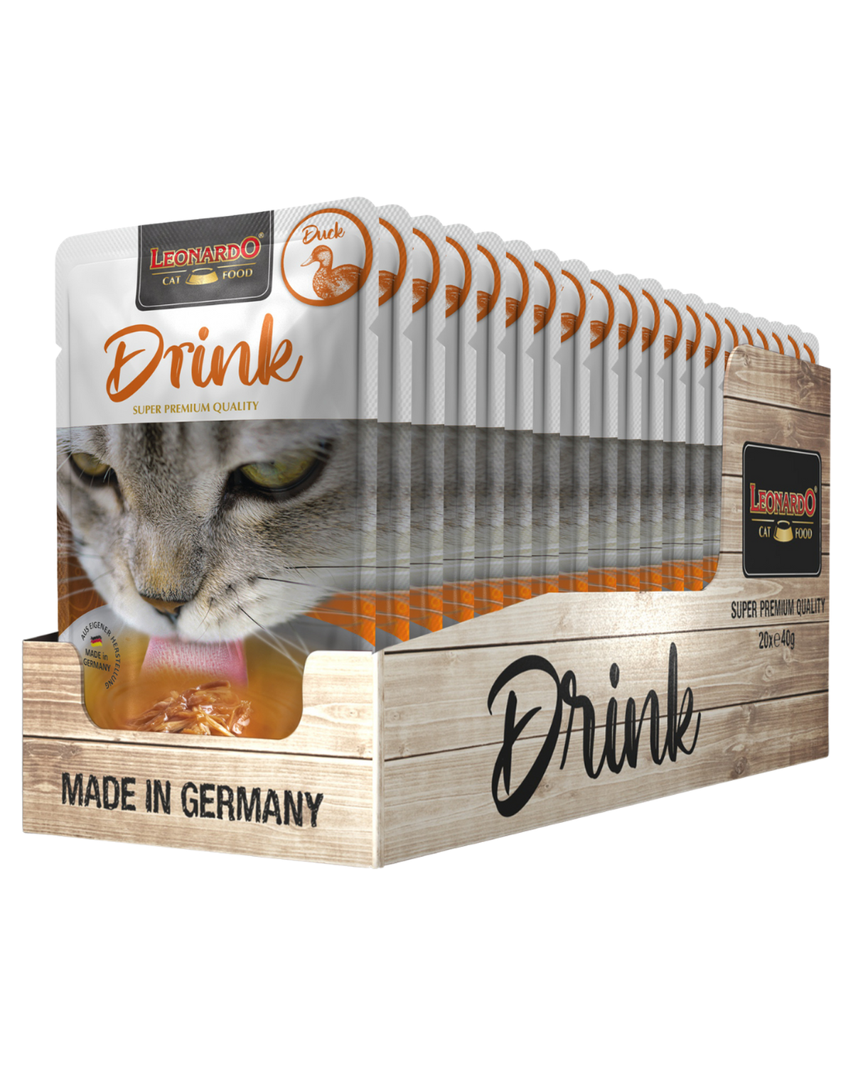 Leonardo Drink Pato para Gatos - 40 g
