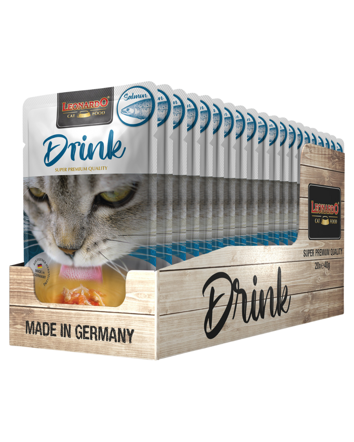 Leonardo Drink Salmón para Gatos - 40 g