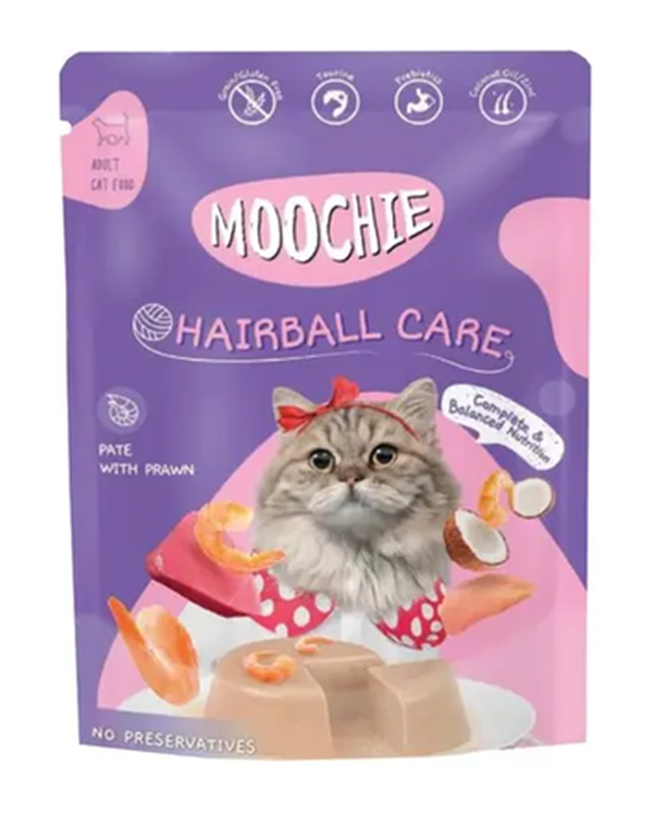 Moochie Cat Hairball Care Gato Camarón 70 g