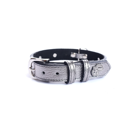 Street Dogs Collar Cuero 2.5cm Silver