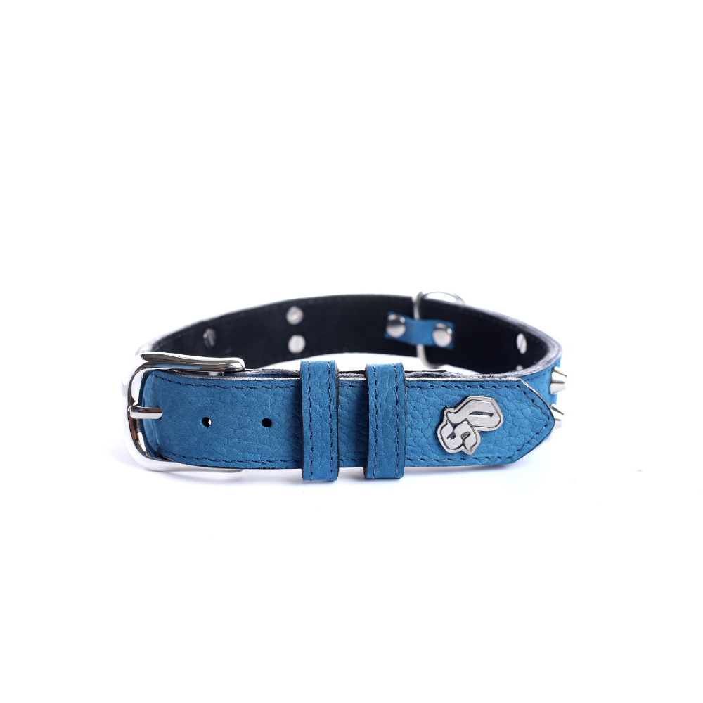 Street Dogs Collar Cuero 3cm Blue Mate
