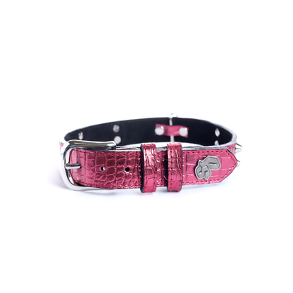 Street Dogs Collar Cuero 3cm Pink