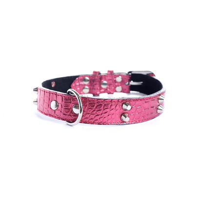 Street Dogs Collar Cuero 3cm Pink