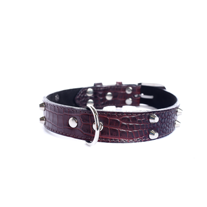 Street Dogs Collar Cuero 3cm Red Wine