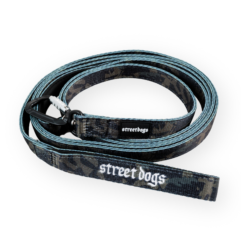 Street Dogs Correa Mosquetón Automático Black Camo 3m