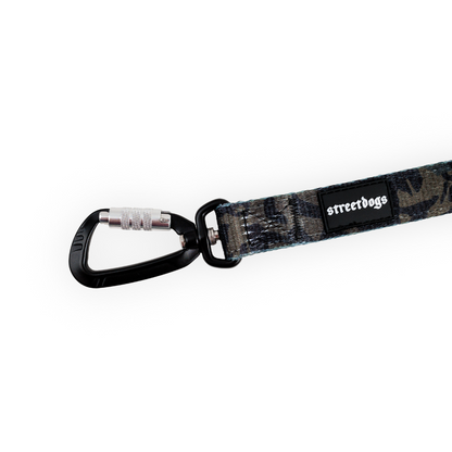 Street Dogs Correa Mosquetón Automático Black Camo 3m