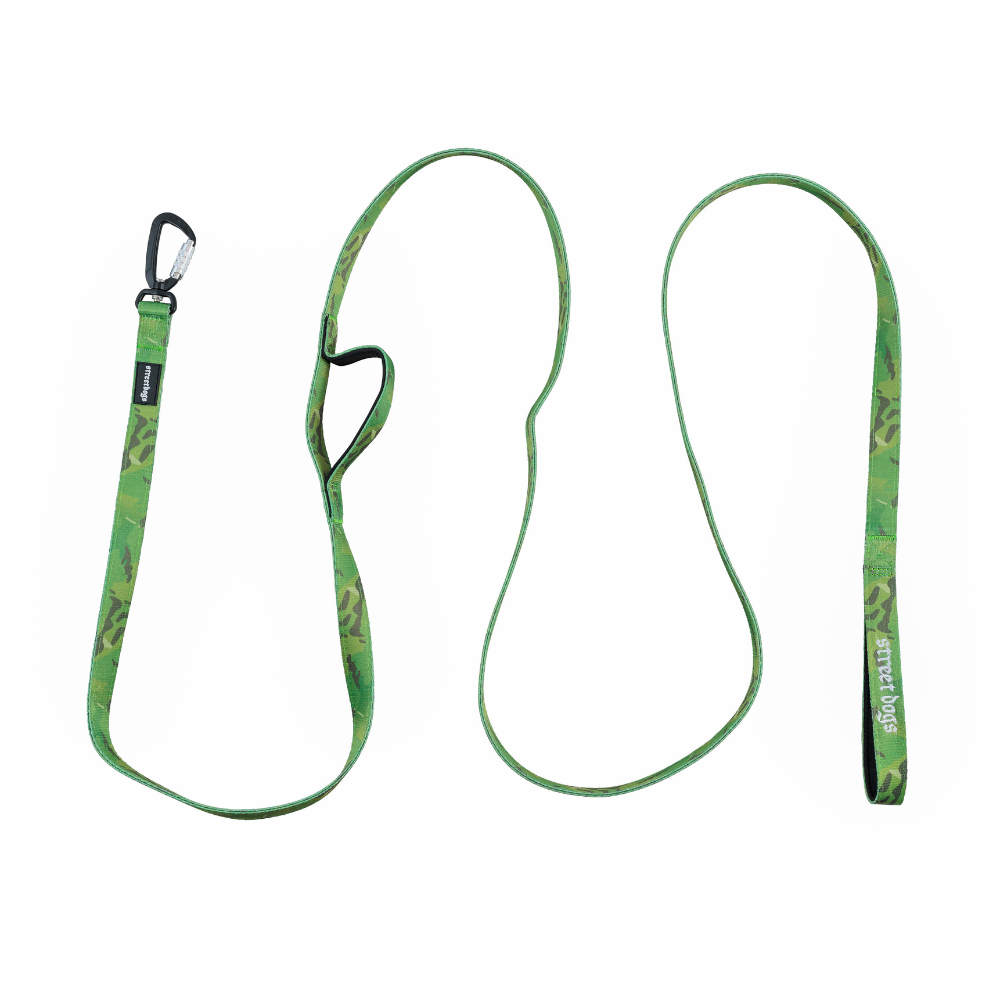 Street Dogs Correa Mosquetón Automático Green Camo 3m